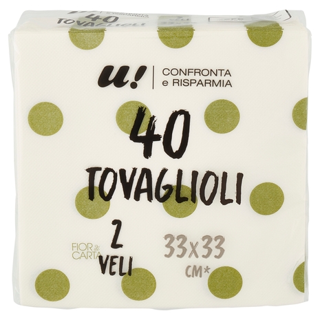 40 Tovaglioli 2 Veli U! Confronta e Risparmia